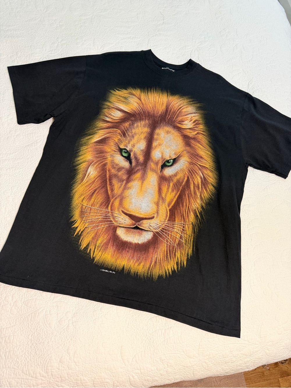 Vintage 90s Large Lion Sea Bell Tee Shirt Tshirt Mens XL Single Stitch Lions